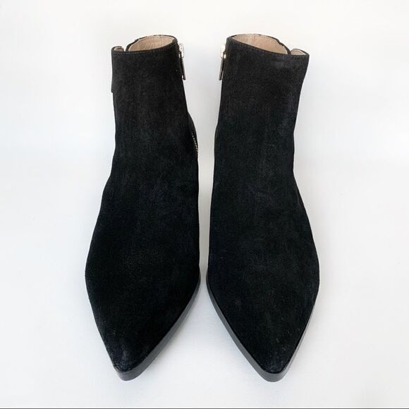 Joie Dewitt Suede Booties Black SCN-2536 - Free Shipping at  JOIE Black Suede Booties!